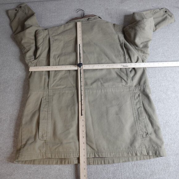 Vintage Columbia Jacket Large Beige Chore Barn Shooting Shoulders Game Pocket - Picture 12 of 16